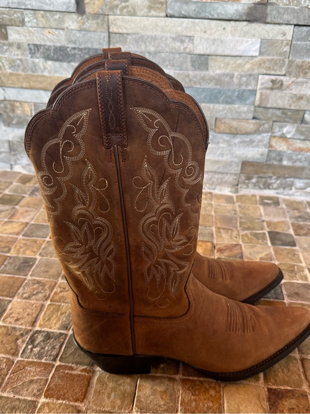Ariat Brown Suede Women's Western Embroidered cowboy boots